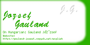 jozsef gauland business card